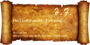 Hellebrandt Ferenc névjegykártya